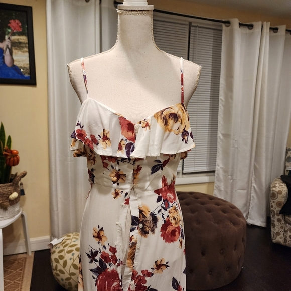 As U Wish Floral Casual Maxi Dress size S NWT - Picture 4 of 16